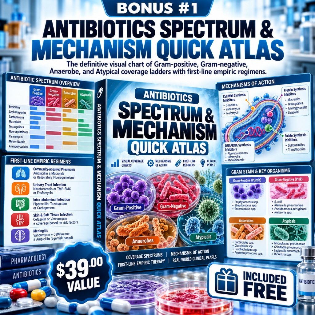 Bonus #1: Antibiotics Spectrum & Mechanism Quick Atlas
