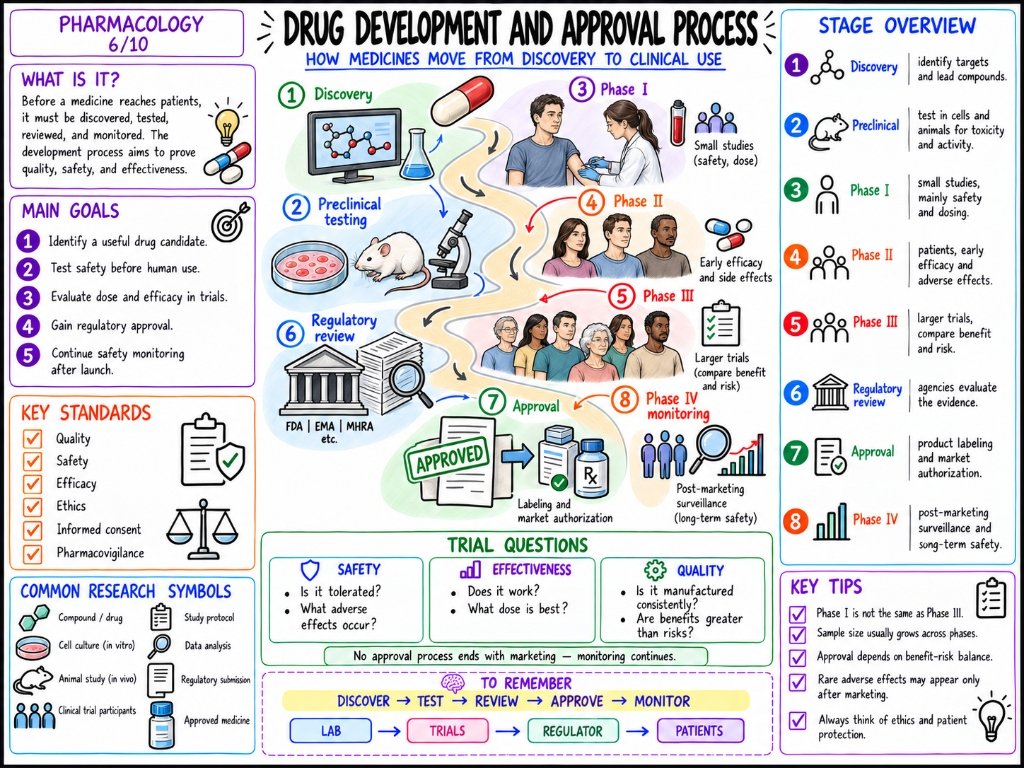 Pharmacology 6/10: Drug Development and Approval Process โ Lab to Clinical Use